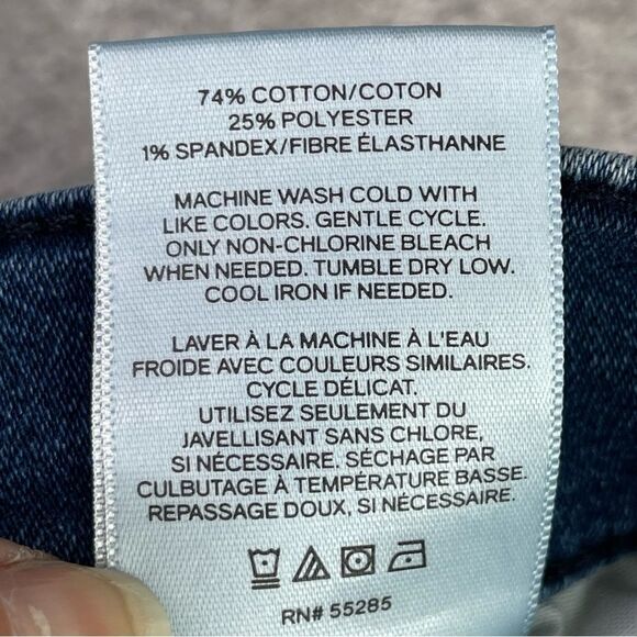 Express Jeans Women’s 4 Short Ankle Skinny High Rise Dark Denim Stretch - Picture 7 of 12